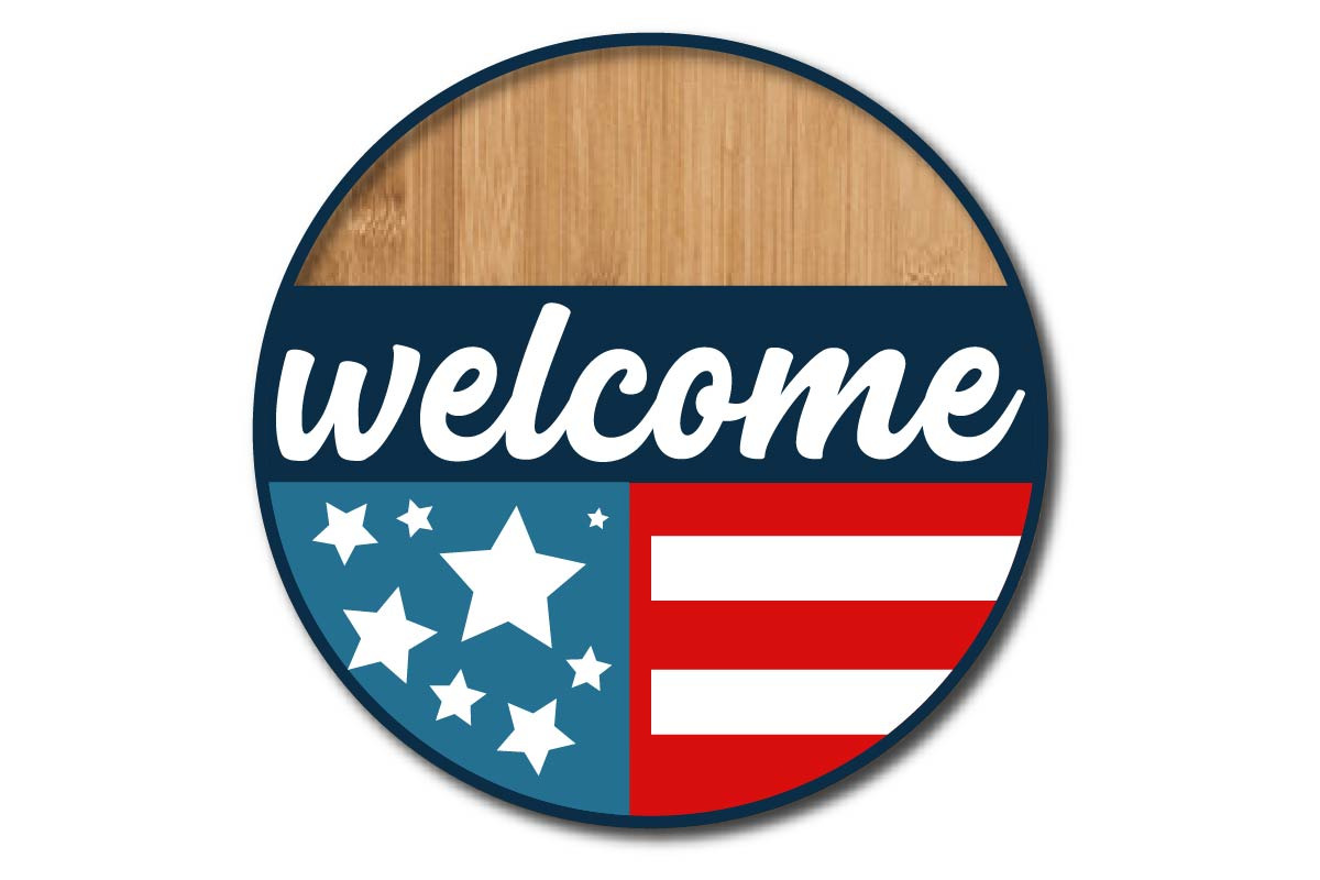 Patriotic Round Sign Cut File SVG, an Object Graphic by EllaMaiyaali (Photo 2 of 8)