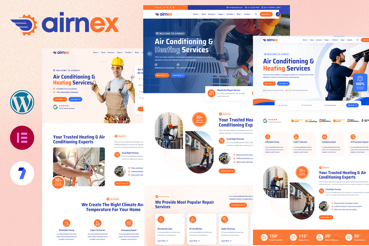 Air Conditioning WordPress Theme, a WordPress Template by youtoview (Photo 1 of 3)