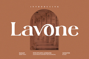 Lavone, a Serif Font by Nathatype