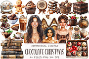 Chocolate Christmas Clipart, an Illustration by OK Design (Thumbnail 1 of 5)