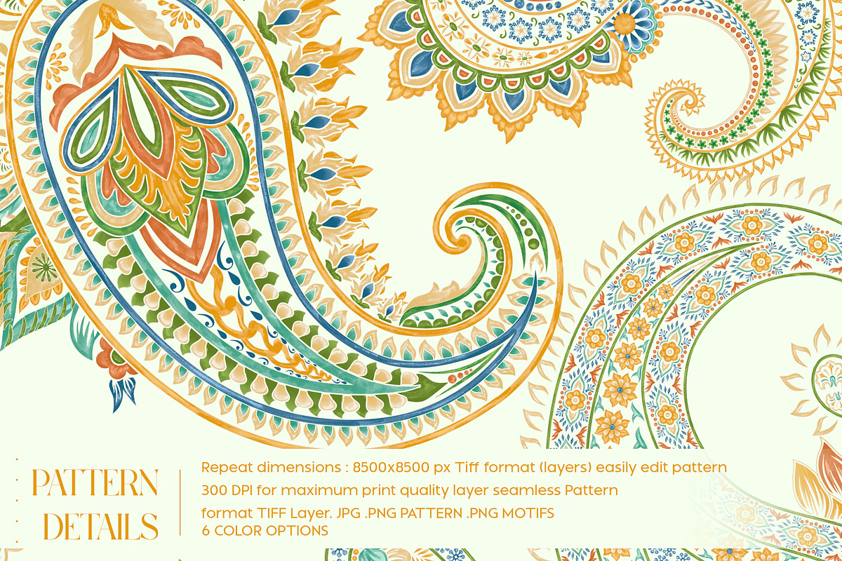 Paisley Traditional Seamless Pattern, a Pattern Graphic by Fabrivo (Photo 3 of 10)