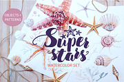 SUPER STARS watercolor set, an Illustration by Lemaris (Thumbnail 1 of 9)