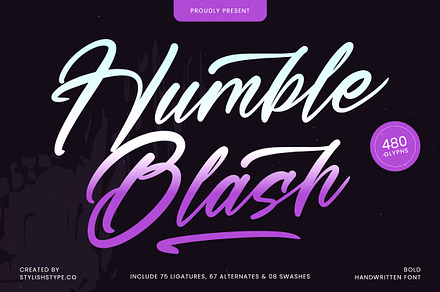 Humble Blash Bold Handwritten Font