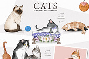 Cat Illustrations Patterns & Borders, a Graphic by Pretty Little Lines (Thumbnail 2 of 17)