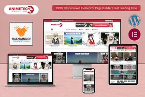 Anime & Manga Elementor Template, a WordPress Template by HasnainDEV