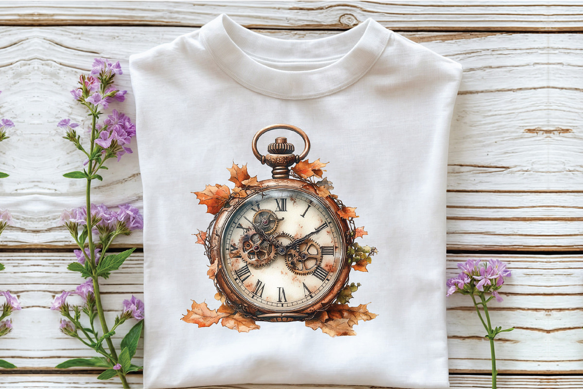 Watercolor Steampunk Autumn Clipart, an Illustration by Libby Wishes (Photo 8 of 9)