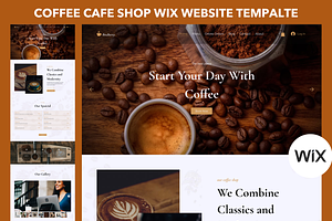 Coffee Website Templates - WIX, a Wix Template by Gsrwebdesign
