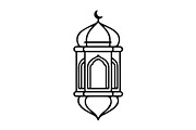 Ramadan lantern hanging Islamic icon, an Outline Icon by Nurlan's shop (Thumbnail 3 of 3)