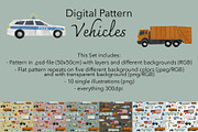 Vehicle Pattern, a Pattern Graphic by koberstein (Thumbnail 2 of 3)