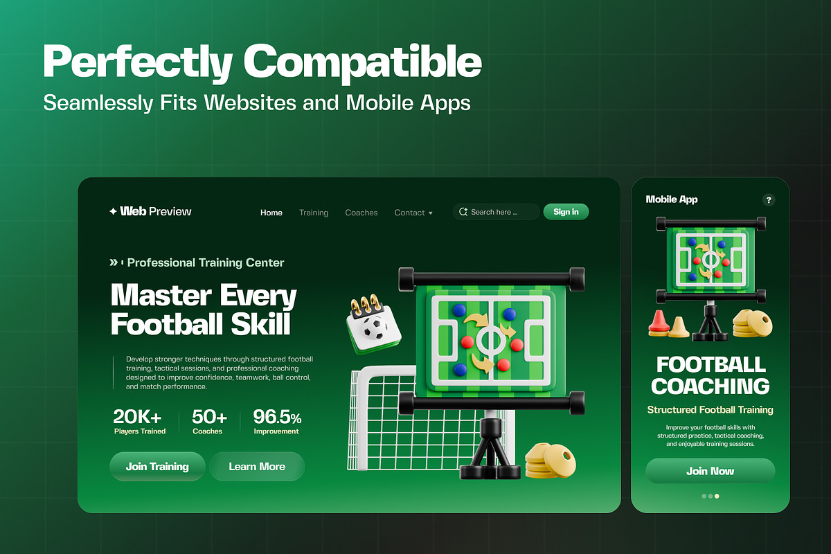 Football Essentials 3D Icon Pack, an Object 3D Model by Haps Space (Photo 3 of 4)
