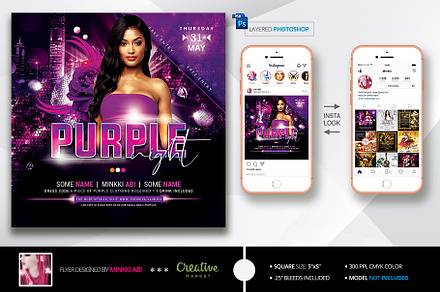 Purple Night Flyer