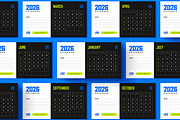 Modern Calendar Template for 2026, an UI Kit Template by ContestDesign (Thumbnail 1 of 4)