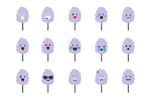 Cotton Candy Emojis