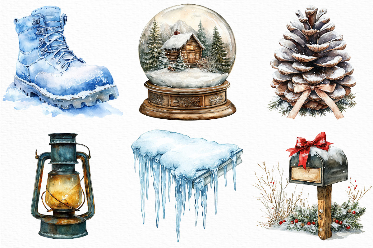 Chilly Christmas Day Clipart, an Illustration by Craft Nest (Photo 5 of 6)