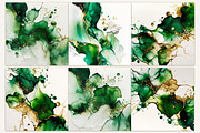 Green Alcohol Ink Backgrounds, a Background Graphic by PixelJungle (Thumbnail 3 of 4)