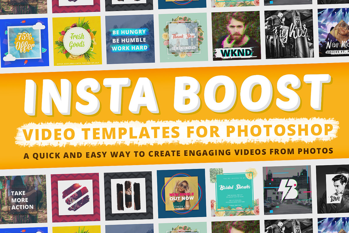 Instagram Video Photoshop Templates, a Social Media Template by Brandspark (Photo 2 of 10)