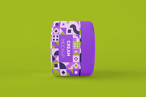 Cosmetic Jar Mockup, a Packaging Mockup by Qaleb Studio