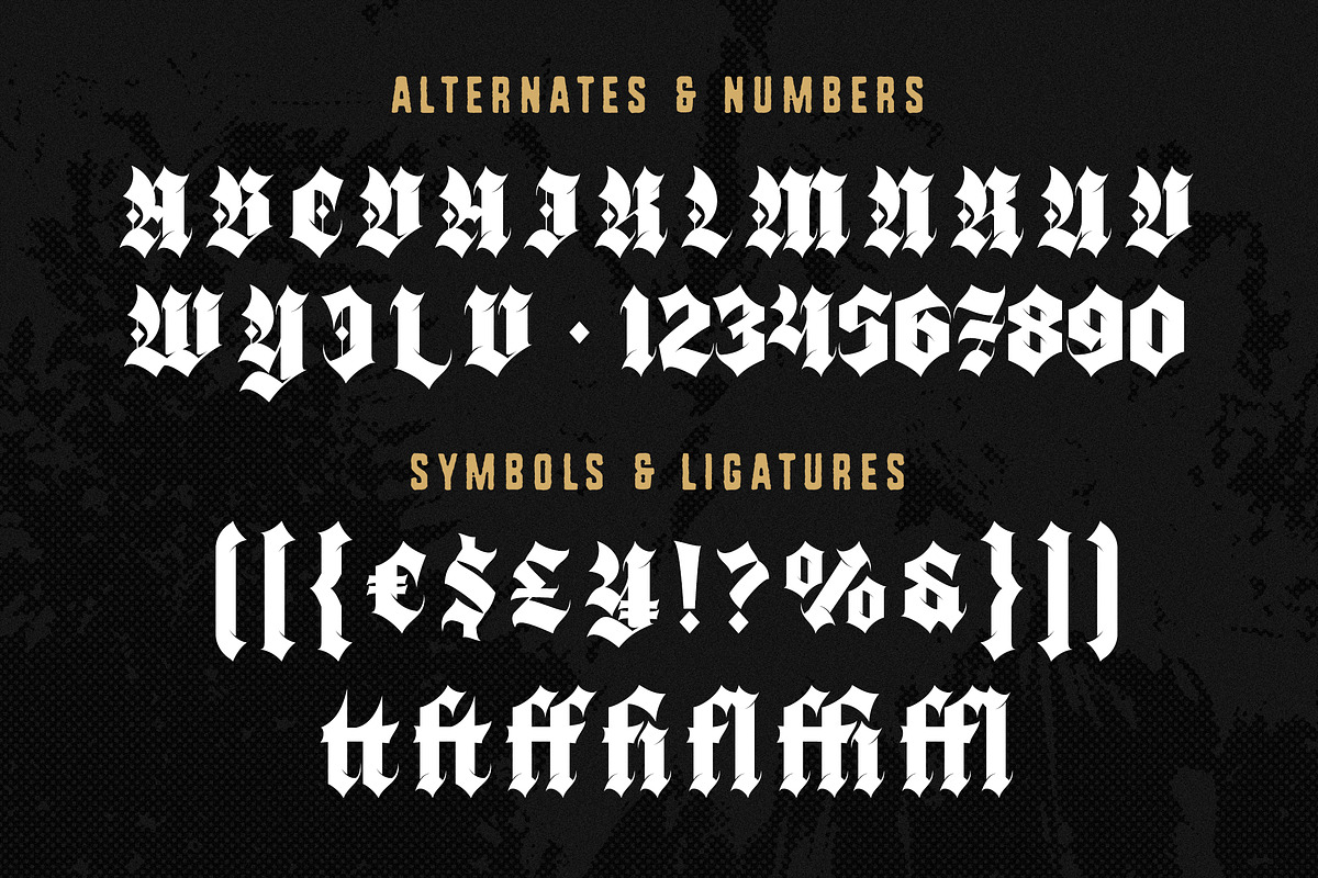 Black Webs - Gothic Blackletter Font, a Blackletter Font by Typia Nesia (Photo 3 of 16)