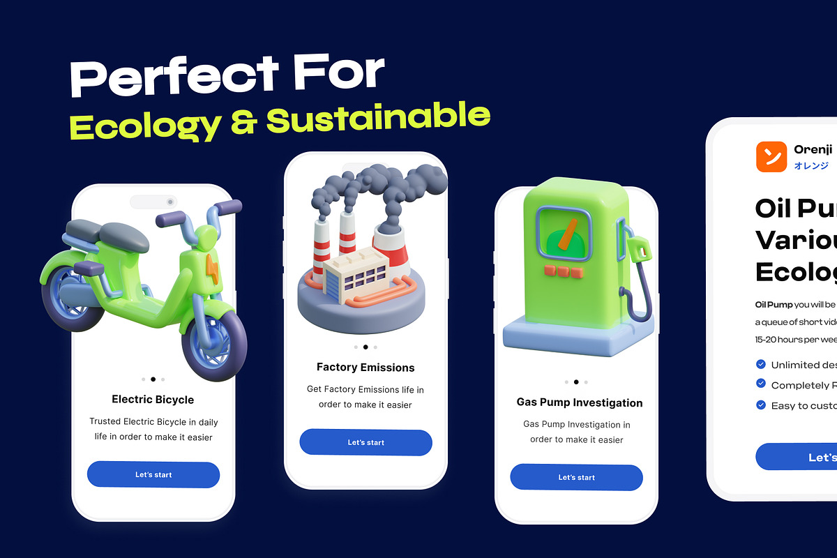 Ecology And Sustainable 3D Icon, an Environmental 3D Model by orenjidesign (Photo 5 of 8)