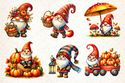 Autumn Gnomes Clipart, an Illustration by Dream Creation (Thumbnail 3 of 6)