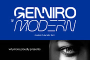 Genniro | Futuristic Sans Font, a Sans Serif Font by WhymoreArt (Thumbnail 1 of 10)