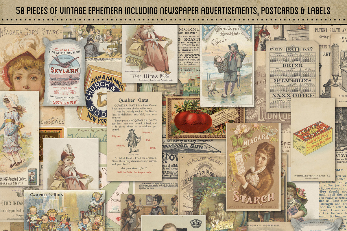 Vintage Ephemera - Grocery 1, an Object Graphic by Lucky Girl Creative (Photo 2 of 4)