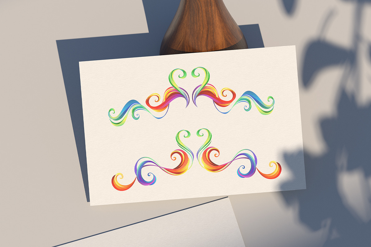 Rainbow decorative frame scroll, an Object Graphic by blackmoon9 (Photo 2 of 3)