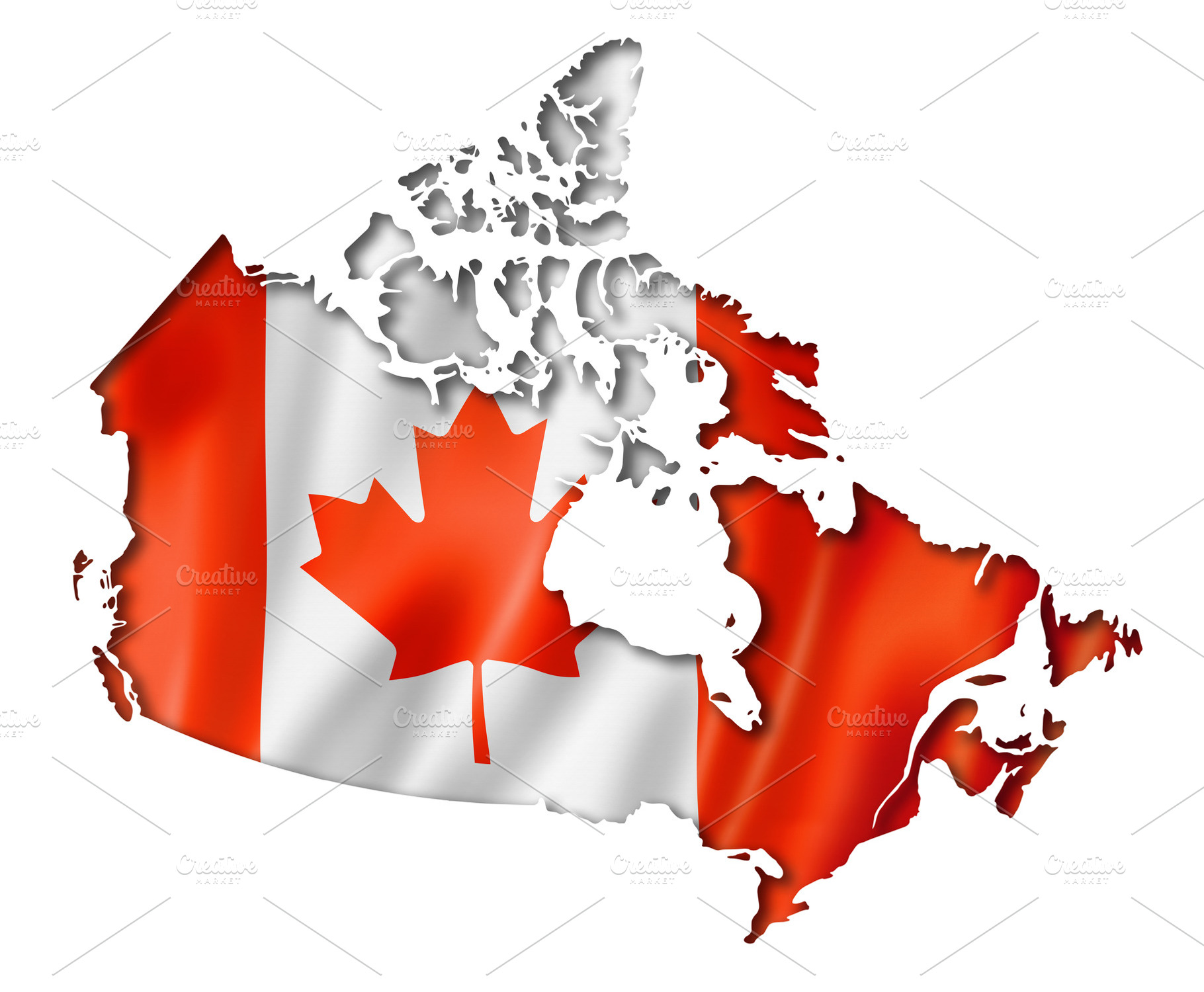 Canadian flag map, a School & Education Photo by GoodGoods