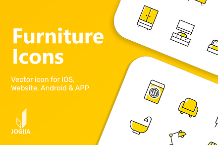 Furniture Icons Vector For Web & App