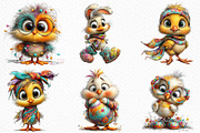 Whimsical Easter Funny Chick Clipart, an Illustration by Craft Nest (Thumbnail 4 of 11)