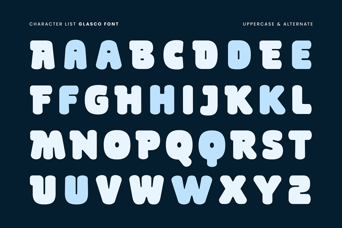 Glasco - Bold Rounded Playful Font, a Sans Serif Font by Typia Nesia (Photo 2 of 14)