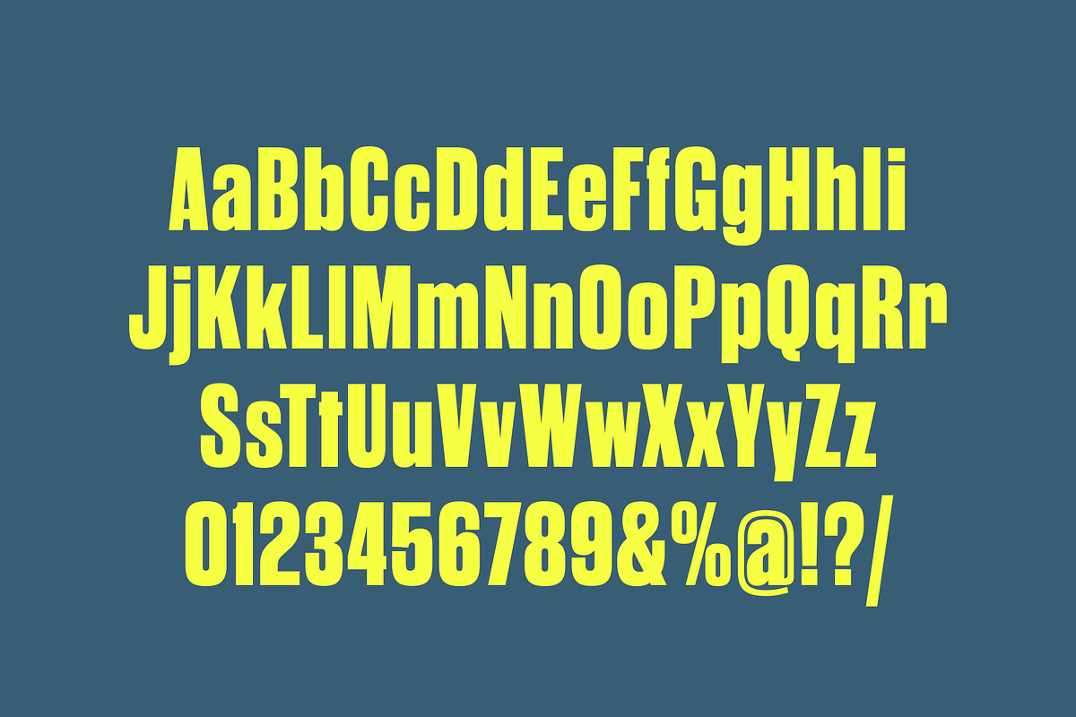 Andover Gothic — A Condensed Grotesk, a Sans Serif Font by Inlay Studio (Photo 5 of 6)