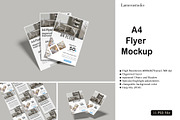 A4 Flyer Mockup, an Advertising Mockup by lamorastudio (Thumbnail 1 of 12)