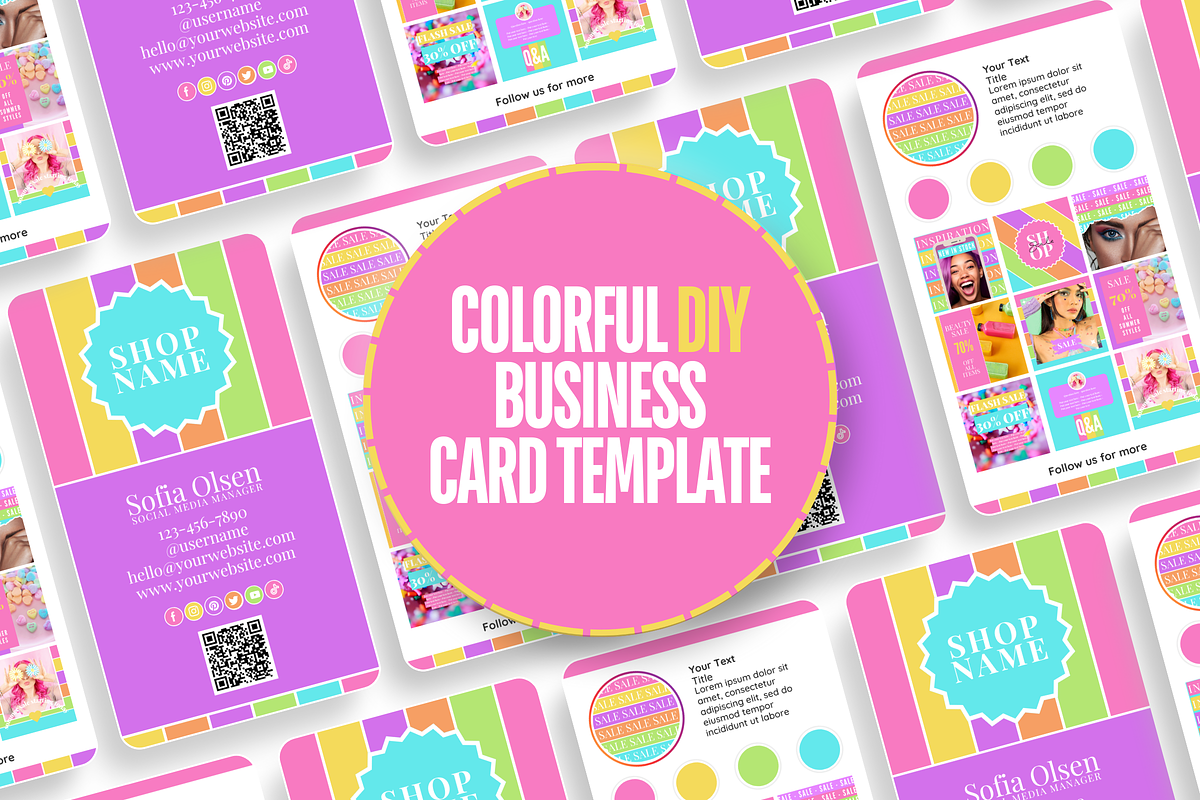 Business Card Template for Business, a Business Card Template by SunshineStudioBoutique (Photo 2 of 10)
