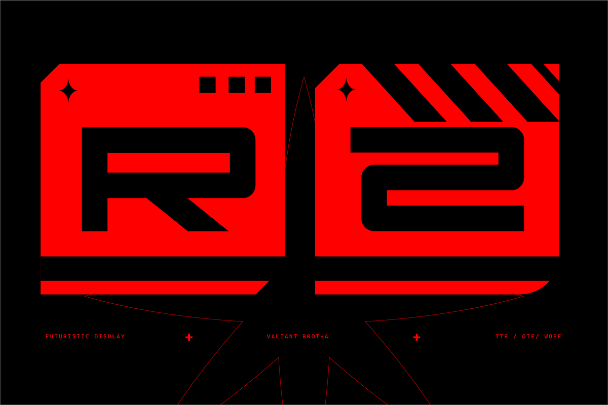 VB ZoaNt - Futuristic Display Font, a Sans Serif Font by VALIANTBROTHA (Photo 7 of 11)