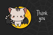 Halloween Cute Cat Illustrations, an Animal Illustration by ArtVarStudio (Thumbnail 3 of 3)