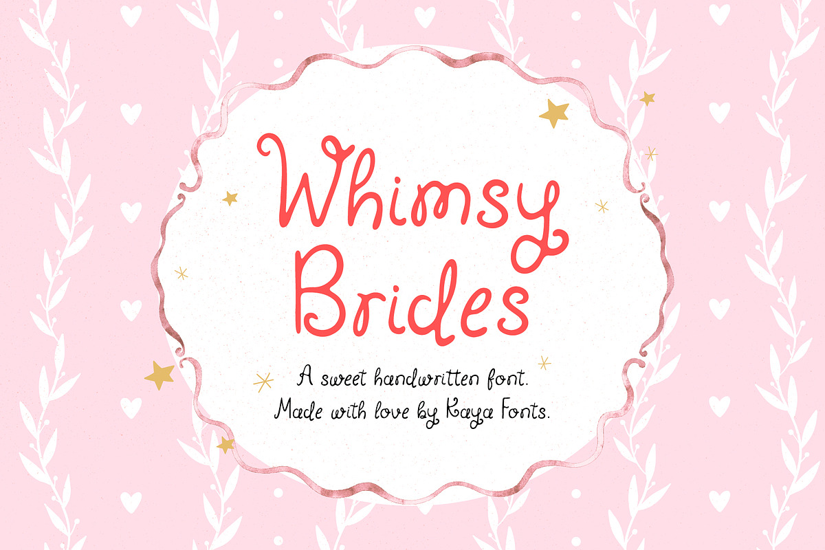 Whimsy Brides - Whimsical Curly Font, a Handwritten Font by Kaya Fonts (Photo 1 of 32)
