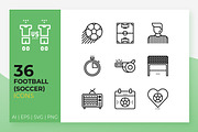 Football Icons, an Outline Icon by Becris (Thumbnail 1 of 3)