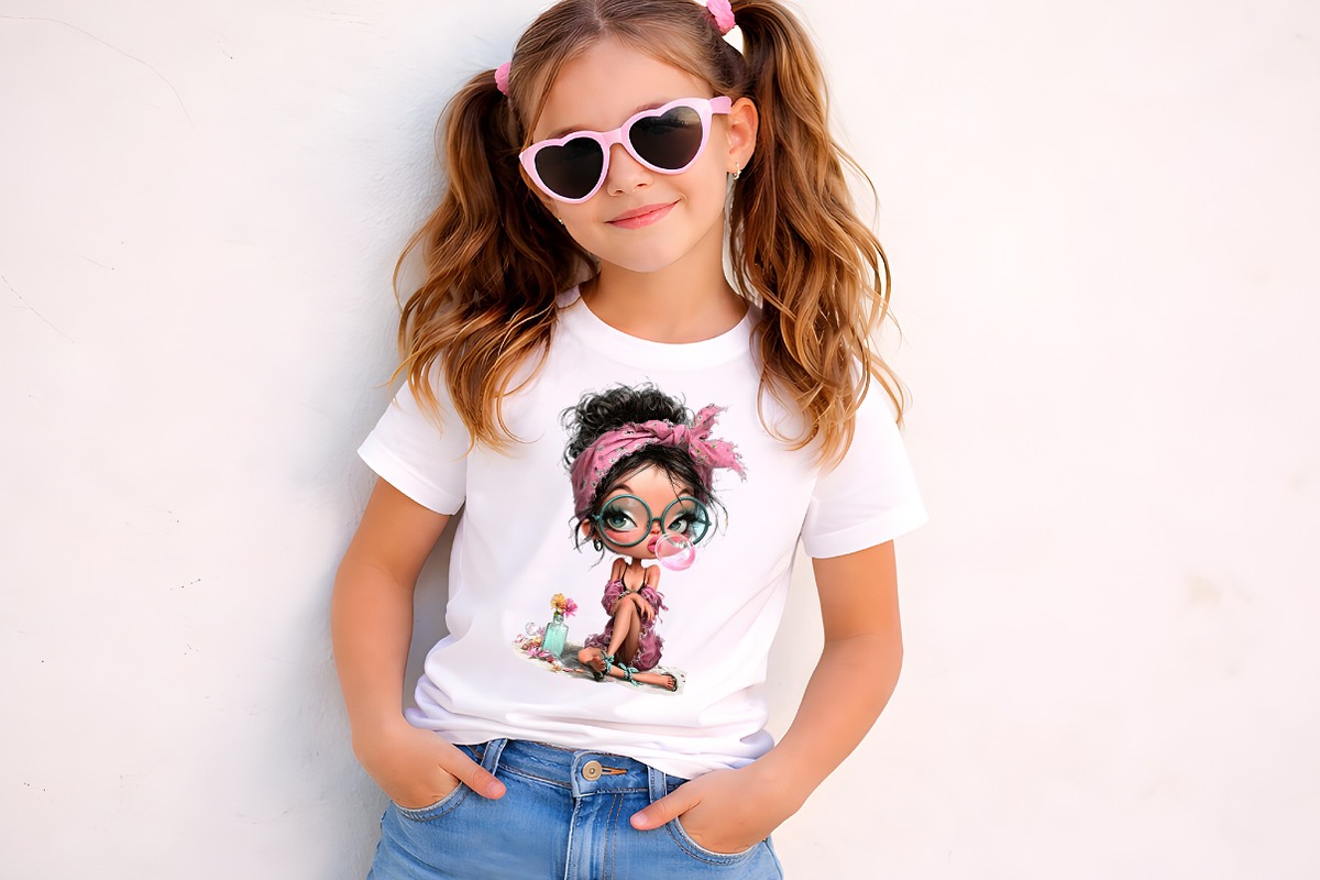 Whimsical Beach Girl Clipart, an Illustration by Digital Artistic99 (Photo 7 of 11)