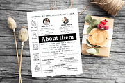 Newspaper Wedding Program Template, a Flyer Template by iloveTemplate (Thumbnail 5 of 5)