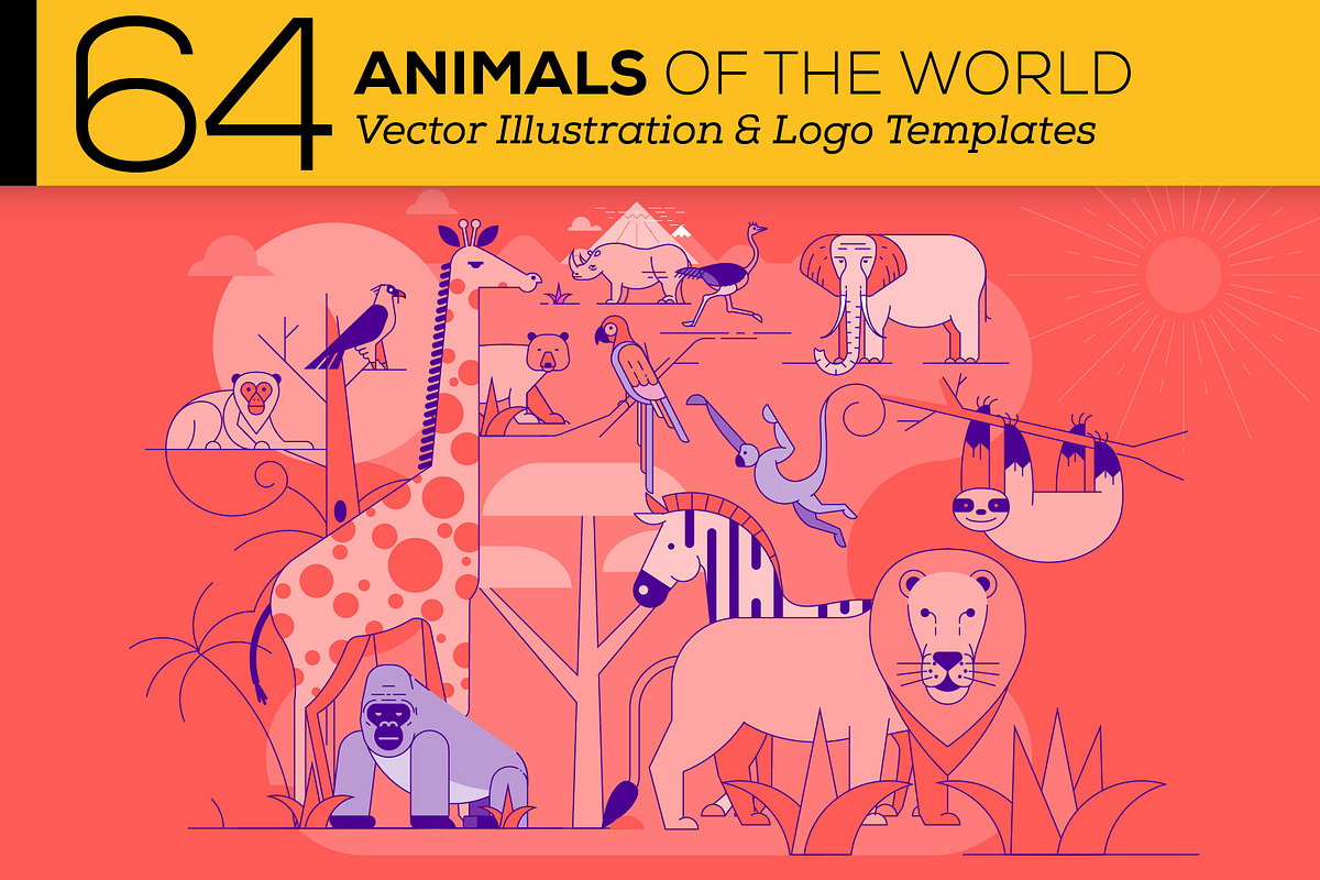 Minimal Animal Icons, a Branding & Logo Template by Kursat Unsal (Photo 1 of 16)