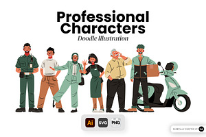 Professional Characters Illustration, a Work Illustration by SLAB! Design