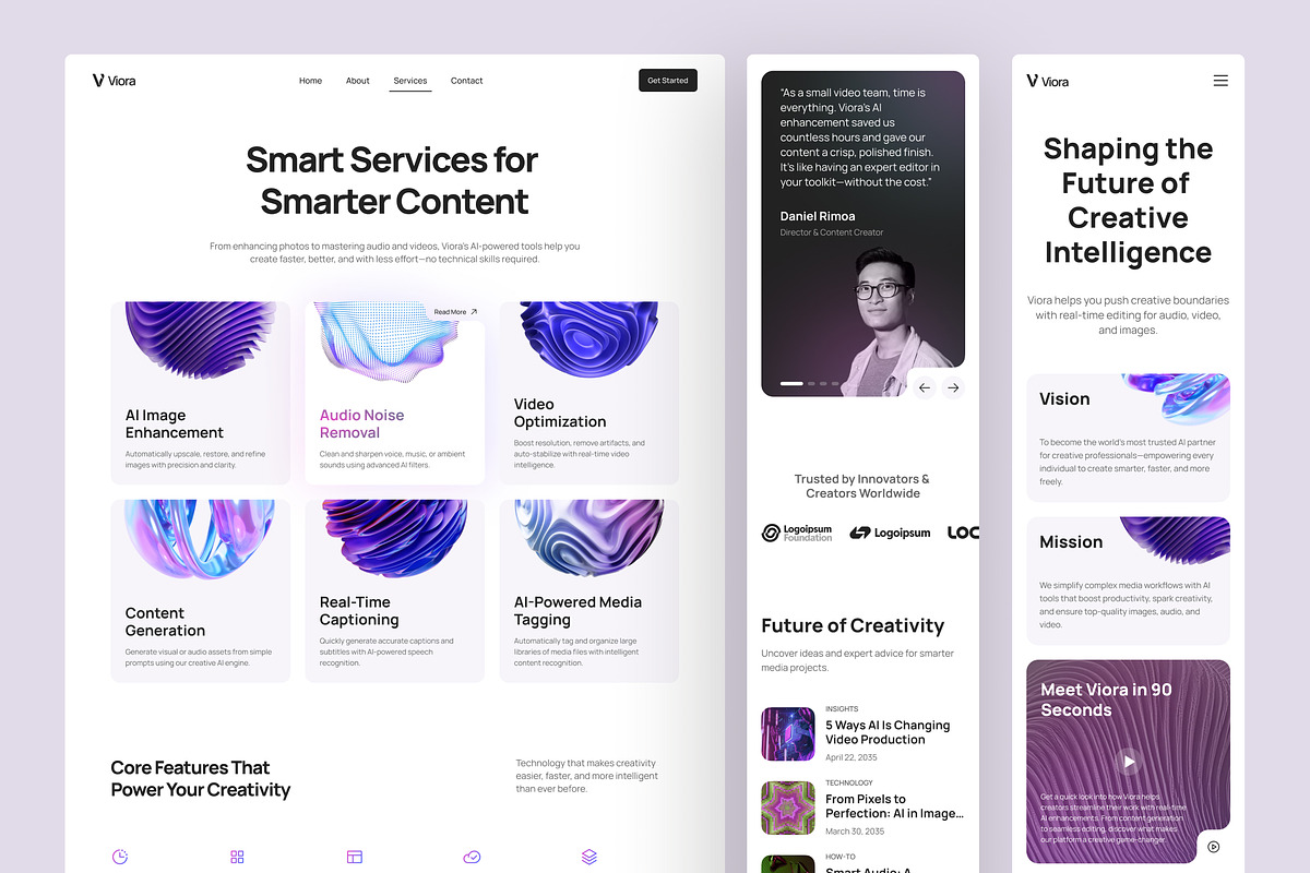Viora - AI Technology Website, an UI Kit Template by peterdraw (Photo 7 of 7)