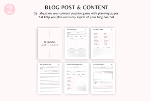 Blogging Planner Canva & Printable