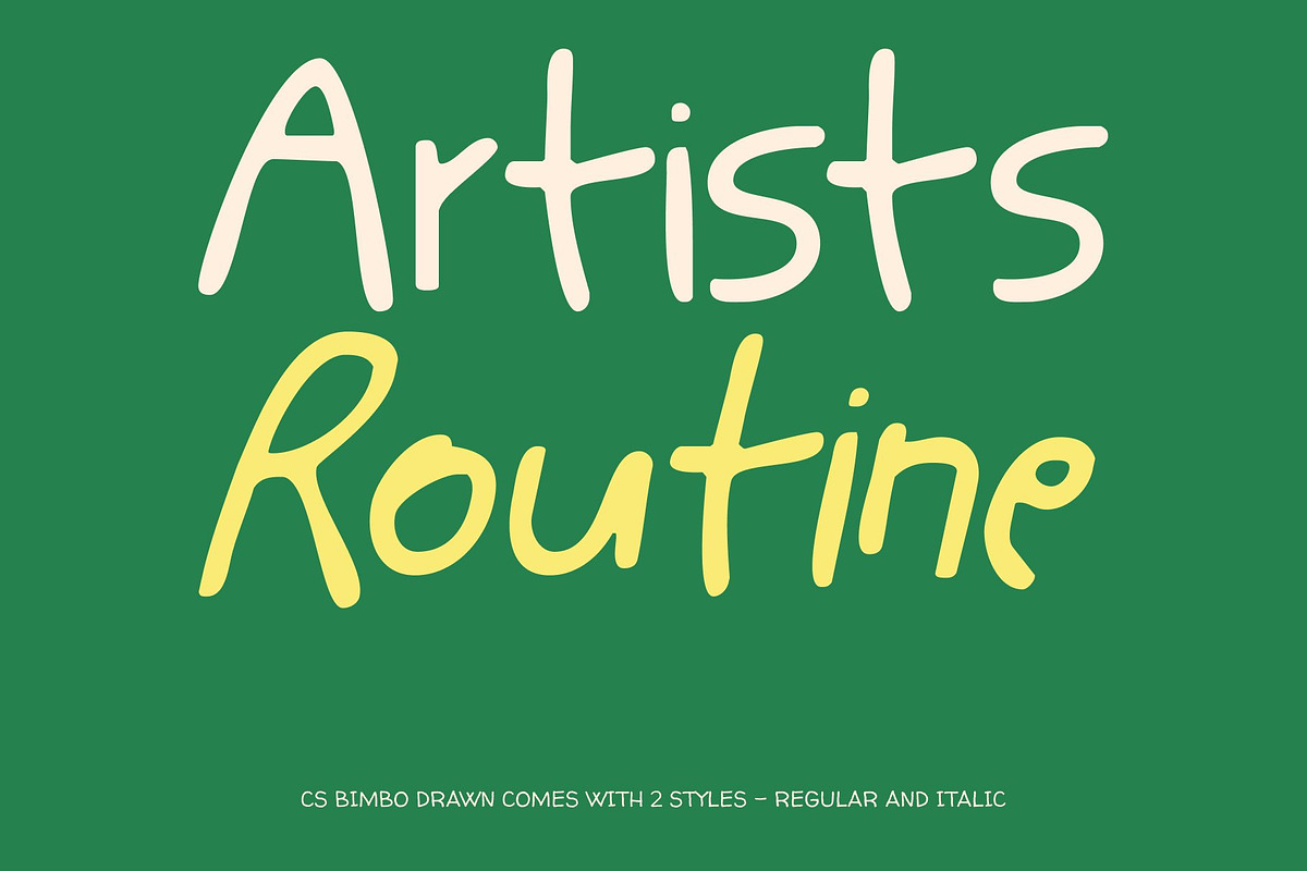 CS Bimbo Drawn, a Sans Serif Font by Craft Supply Co. (Photo 3 of 8)