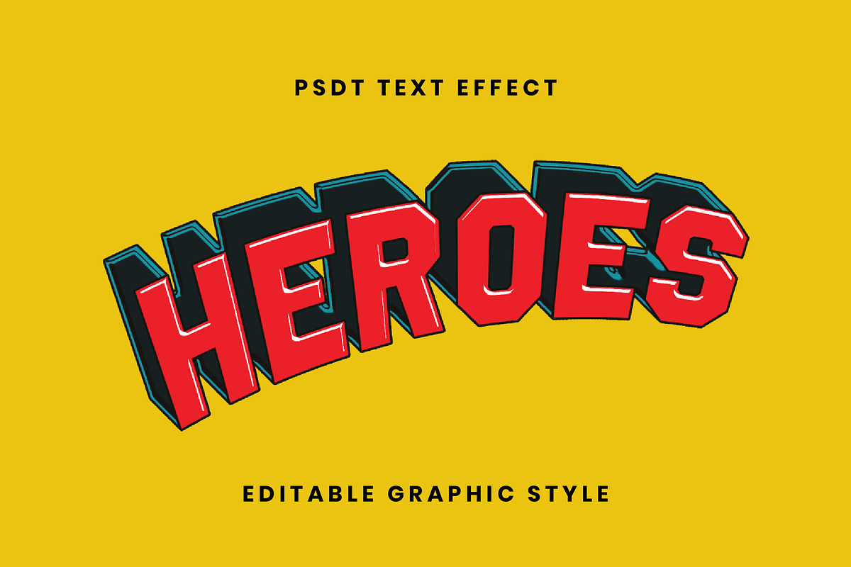 Superhero Comic 3D Text Effect, a Templates & Theme by studiogstock (Photo 2 of 2)