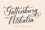 Gattenburg Mikalia Script Font, a Script Font by Storytype Studio (Thumbnail 1 of 15)