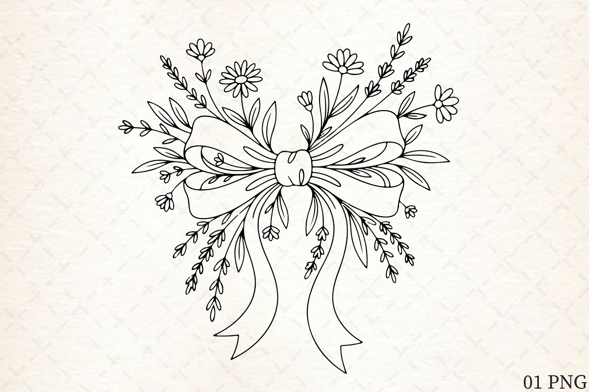 Coquette Flowers Sublimation Design, an Illustration by Libby Wishes (Photo 1 of 4)
