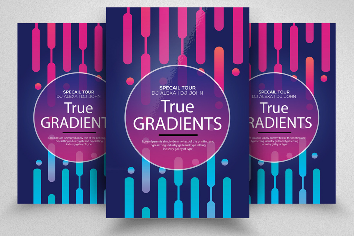 Gradient Vibrant Flyer Templates, a Flyer Template by Design Up