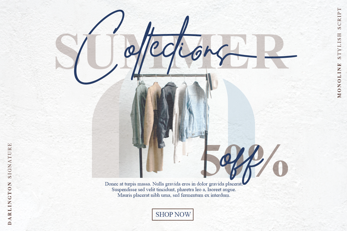 Darlington Signature, a Script Font by Glyphstyle (Photo 7 of 11)